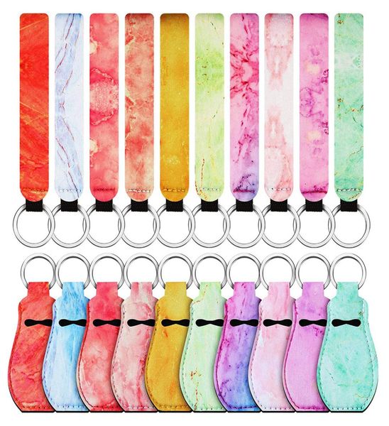 

chapstick holder keychain chapsticks sleeve pouch lipstick keychains lip balm keyring key chain lanyard wristlet6888890, Silver