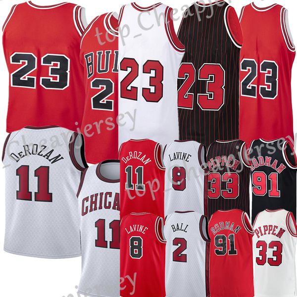 

#11 demar derozan basketball jersey zach 8 lavine lonzo 2 ball 23 derrick 1 rose scottie 33 pippen alex 6 caruso dennis rodman jerseys, Black;red