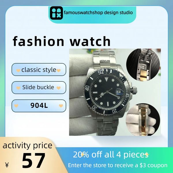 

2023 mens automatic mechanical ceramics watches 41mm full stainless steel gliding clasp swimming wristwatches sapphire luminous watch u1 fac, Slivery;brown