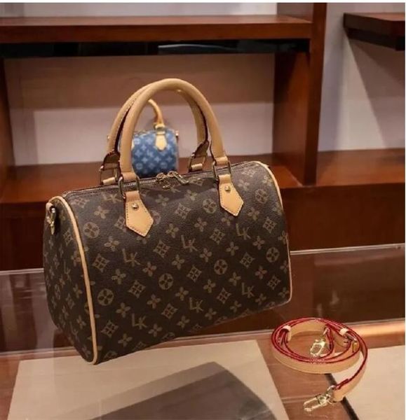 

luxurys designer brand women bags leather handbags oxidize speedy shoulder 30cm crossbody handbag purse with shoulders strap dust bag