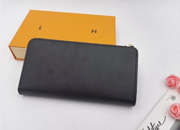 

luxurys designers zippy wallet for men pouch leather canvas 8 credit cards slots long zipper woman wallets fashion card holder purse women z, Red;black
