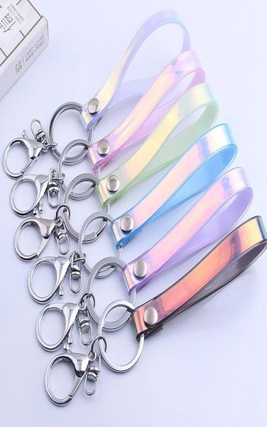

laser magic color leather cord lanyard keychain neck straps for car bag usb camera pendant hang rope mobile phone strap6104895, Silver