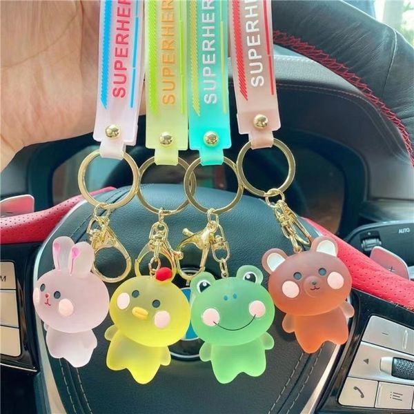 

accessory designer keychain cartoon crystal baby animal design love accessories car keychain bag charm love pendant jewelry fine gift keycha, Silver