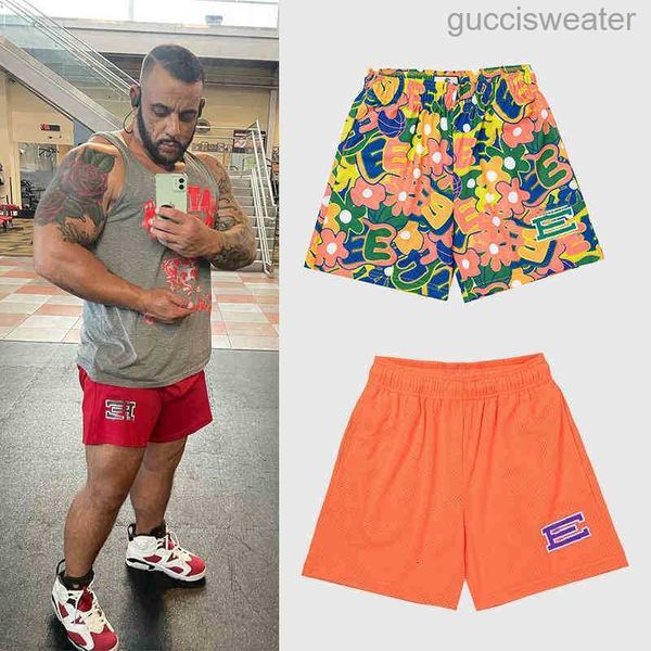 

2021 eric e basic short mens womens fitness shorts mesh breathable beach pants sports series basketball pants new york, White;black