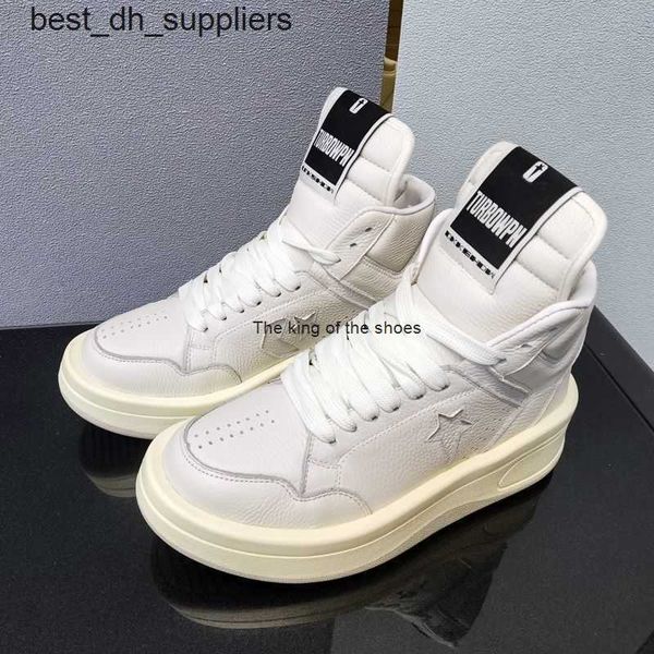 

ro co branded da kuang high shoes for men and women same style all cowhide thick sole popular trend 2023 new wei chun yuan edition, Black