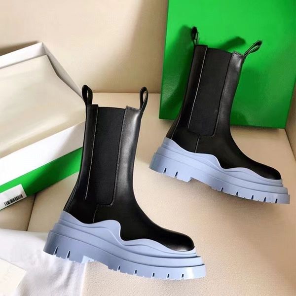 

designer boots short boots latest women boots tire boot storm tires up chunky boot leather crystal outdoor martin ankle fashion anti-slip sh, Black