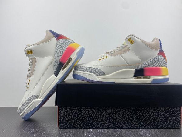

mens womens 3 3s retro spj balvin basketball shoes fn 0344-901 36-47