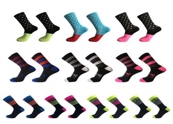 

skyknight stripe cycling socks professional sport socks breathable bicycle sock outdoor racing7321341, Black
