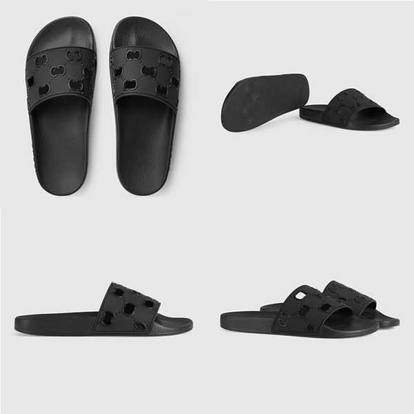 

designer slipper women's rubber blooms supreme floral slide sandal rubber beach summer slippers flat thick sole bathroom home shoes sli, Black