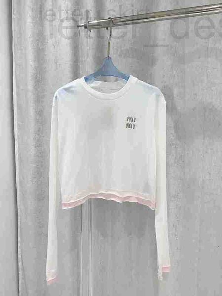 

women's hoodies & sweatshirts designer long sleeved 2023 summer new product simple pressed diamond letter decoration round neck nelt 0y, Black