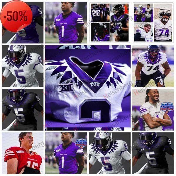 

custom tcu horned frogs football jersey tcu jerseys taye barber dj allen keontae jenkins terrence cooks jr. quincy brown savion williams der, Black;red