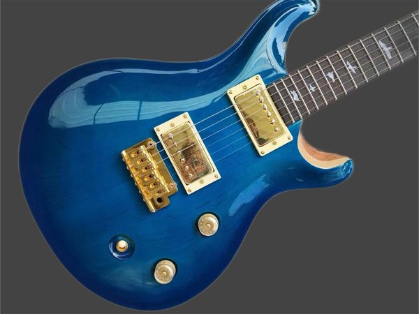 

blue prs electric guitar, mahogany fingerboard, excellent quality, ing