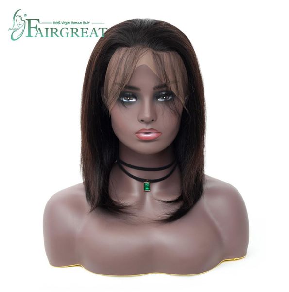 

indian hair 360 lace frontal wig indian remy straight wigs 360 lace front human hair wigs for black women5681766, Black;brown