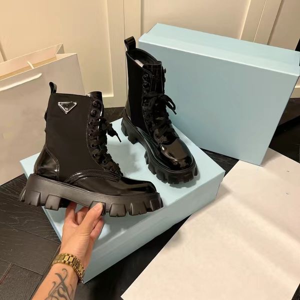 

designer motorcycle boots autumn winter womens for women 's slip-on round toe ankle boats men buckle luxurious ladies brand short woman, Black