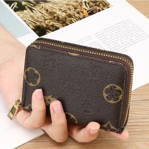 

2025 women clutch wallet genuine leather wallet single zipper wallets lady ladies long classical purse with orange box card, Red;black