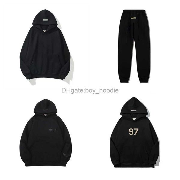 

ess 1977 designer esen hoodies hoody men esenta pullover sweatshirts oversized clothing quality mens womens hooded jumper refflective lette, Black