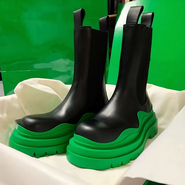 

designer boots short boots latest women boots tire boot storm tires up chunky boot leather crystal outdoor martin ankle fashion anti-slip sh, Black