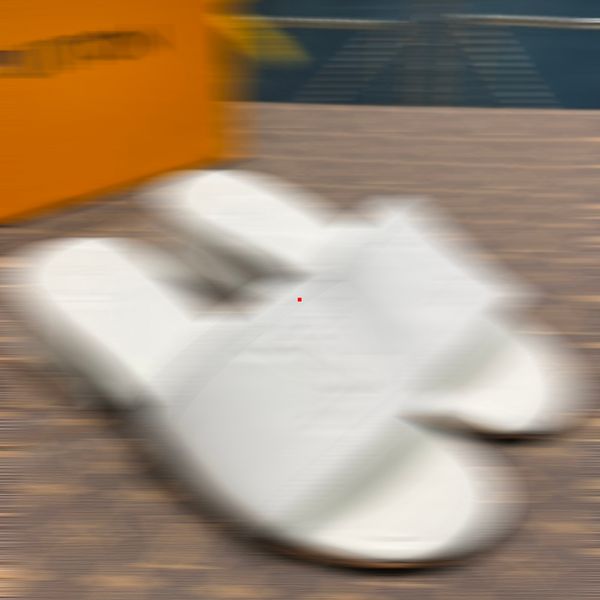 

2023 fashion brand slide man black slippers women stripe slides white red beach slippers size 35-40 -484