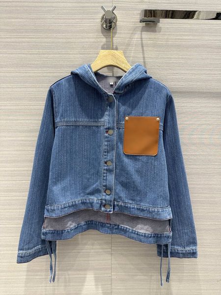 

milan runway jackets 2023 new autumn hooded long sleeve brand same style coats women's designer 0617-21, Black;brown