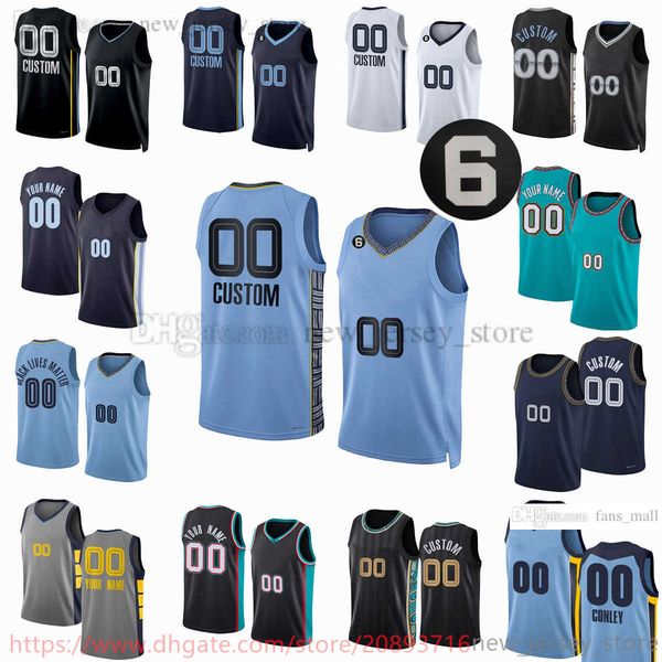 

custom 2022-23 new printed basketball jerseys 13 jaren jackson jr. 12 ja morant 4 steven adams 5 vince williams 1 kennedy chandler 22 desmon, Black;red