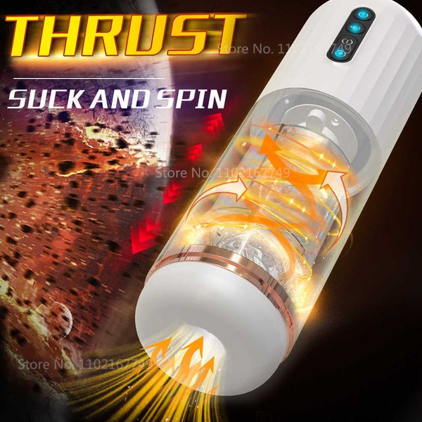 

toy massager automatic sucking male masturbator with rotating thrusting fast orgasm realistic vaginal machine hands toys for men