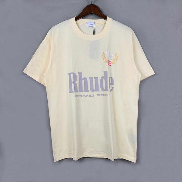 

men's t-shirts rhude ear wheat t shirt men women streetwear blouses oversize, White;black
