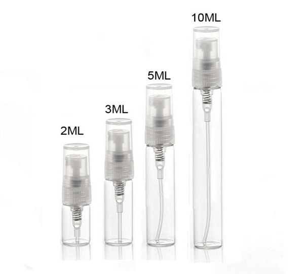 

25pcslot fine mist 2ml 3ml 5ml 10ml atomizer refillable pump spray bottles makeup bottle perfume bottle glass aromatic water empt4830584