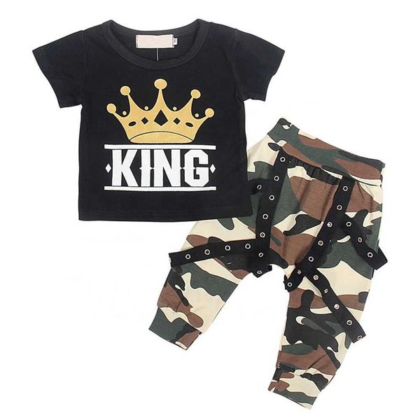 

new arrival toddler boys kids clothes print short sleeve t-shirt + shorts 2 pieces set baby boy outfit clothing sets, White