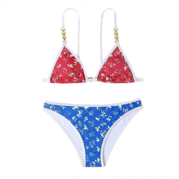 

designer fashion summer swimwear bikini special letter split net red print popular holiday swimsuit grid set women stripe fast shipping bath, White;black