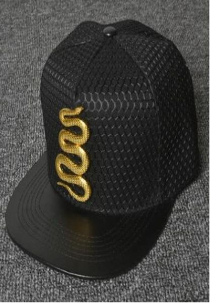 

2017 punk wind snake baseball cap metal stripe hip hop hat street dance horizontal snake hat9195968, Black;white
