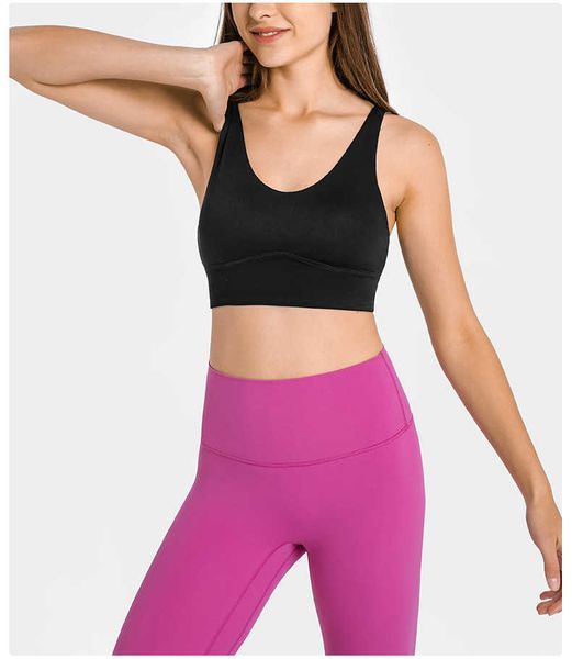 

l-018 yoga womens clothing gym yoga sports bra underwear outdoor jogging fitness sport breathable crop lingerie for ladies summer