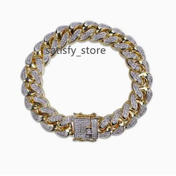 

hip hop 925 sterling silver baguette bracelets iced out moissanite cuban chain for men hip hop nail bracelet