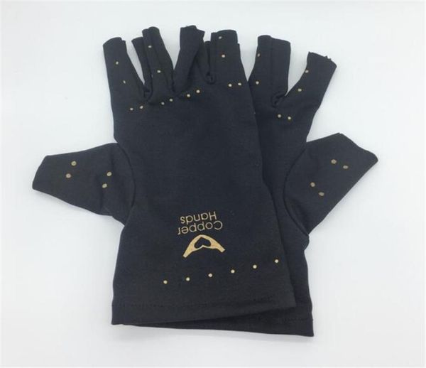 

arthritis gloves copper hands anti arthritis copper compression therapy half finger gloves hand pain joint relief blood circulatio5103575, Black