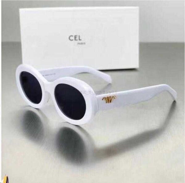 

designer triomphe sunglasses man woman retro cat's eye sunglasses for women ce's arc de triomphe oval french high street womens su, White;black