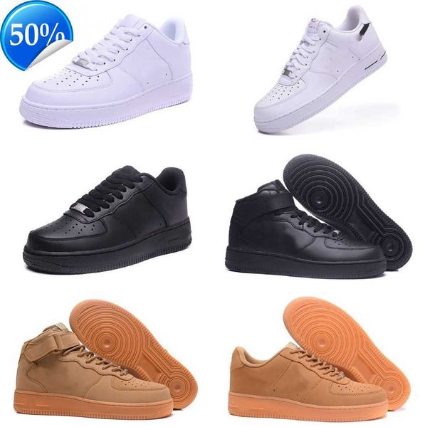 

running shoes sale air af1 low airforce air''forces 1 white designer sneakers outdoor men skateboard shoes one 1 knit euro airs hi, Black