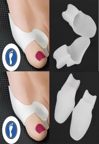 

1pair toe separators silicone gel bunion guard shield stretcher protector straightener corrector alignment hallux valgus pro6675668