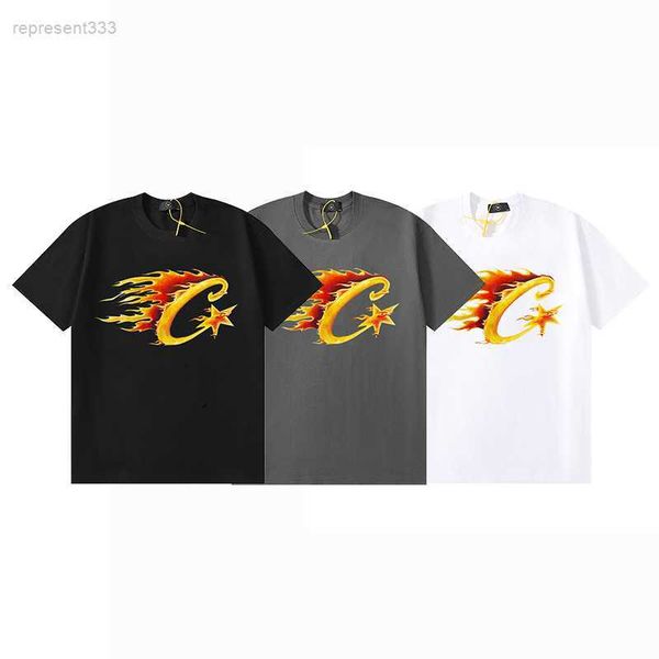 

corteiz flame-c-starz fashion flame cc loose teenage couple short sleeve underlay d5cb ynwb 7d9z, White;black