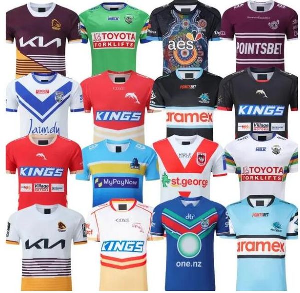 

2023 dolphins rugby jerseys cowboy penrith panthers indigenous cowboy rhinoceros 2023 home away training jersey all nrl league mans t-shirts, Black;gray