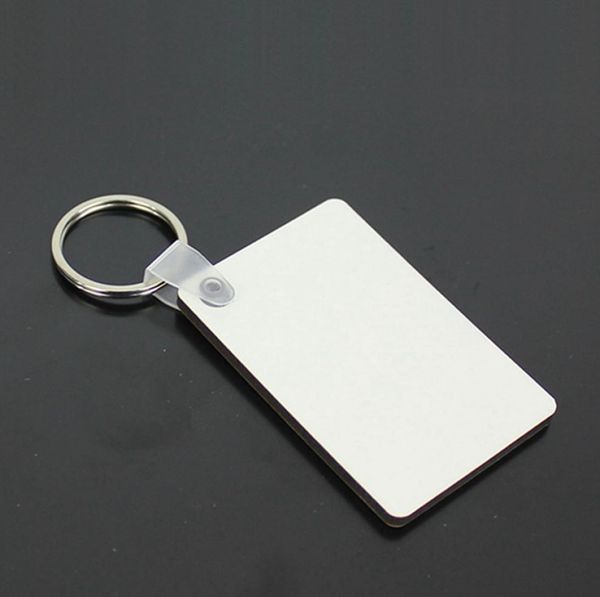 

mdf blank key chain rectangle sublimation wooden key tags for heat press transfer po logo singlesided thermal printing gift zz2811813, Silver