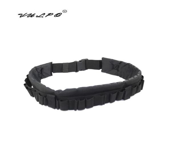

vulpo tactical adjustable 25 sgun shell bandolier belt 12 gauge ammo holder sgun waist belt for hunting8602415, Black;gray