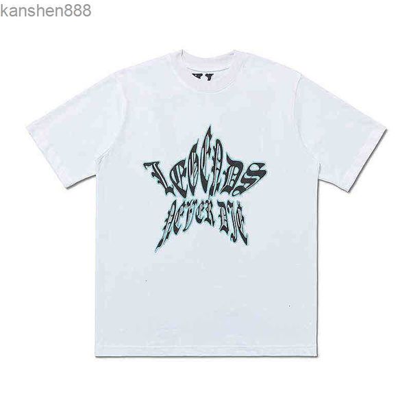 

fashion summer brand big v starfish print hip hop loose casual short sleeve t-shirt, White;black