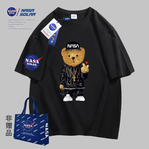

nasa fashion mens t shirts women designers t-shirts tees cottons man s casual chest pattern shirt luxury clothing polos sleeve clothes bur, White;black