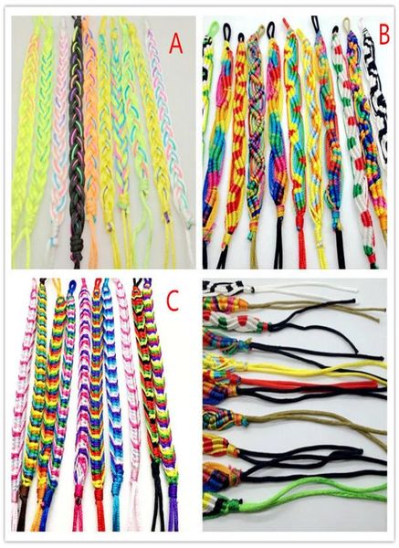 

whole handmade multicolor friendship rope bracelet cuff wristbands jewelry for man women gift bracelet5165767, Golden;silver