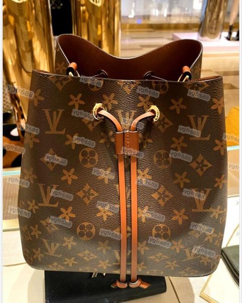 

classic handbag designer bags luxury crossbody bag old flower drawstring bucket bag vintage shoulder bags fashion leather handbags letter la