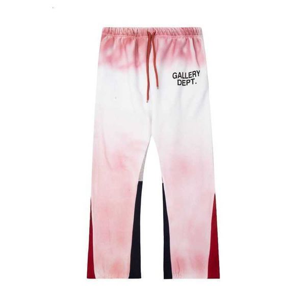 

designer clothing galleries american fashion depts tie dye contrast splice autumn winter plush casual loose female students combat pants, Black