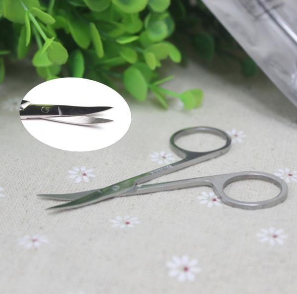 

1pc curved cuticle eyebrow scissors sharp head cutting manicure pedicure stainless steel brow beauty makeup nail tool dead skin re7084106