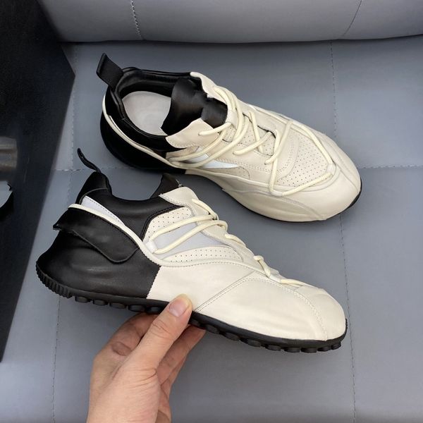 

2023 original luxury design casual couple men women thick bottom platform sneakers white dress shoes size38-45rda0104, Black
