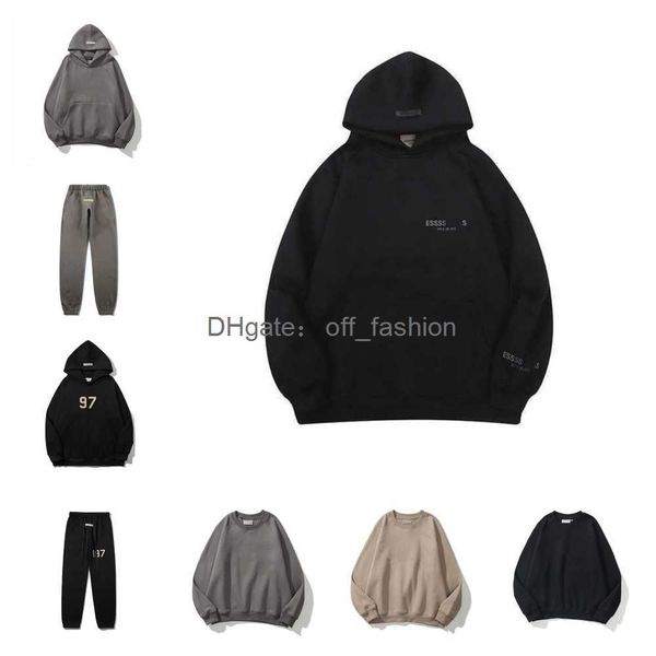 

2023 designer men women knitting essentia sweater hoodie spring oversize autumn fear ess silicon skateboard high god hoody hooded 4zmg, Black