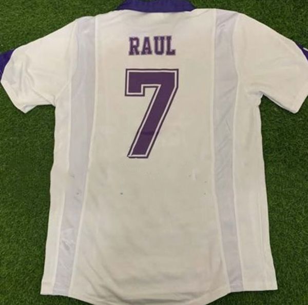 

1997 1998 1999 madrids retro soccer jerseys figo raul hierro r.carlos beckham vintage classic reals football shirt maillot uniform camiseta, Black;yellow