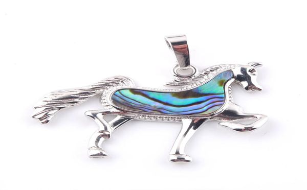 

wojiaer abalone shell pendants adorable animal horse shape pendulum pendant for necklace fashion popular jewelry n36502504629, Silver